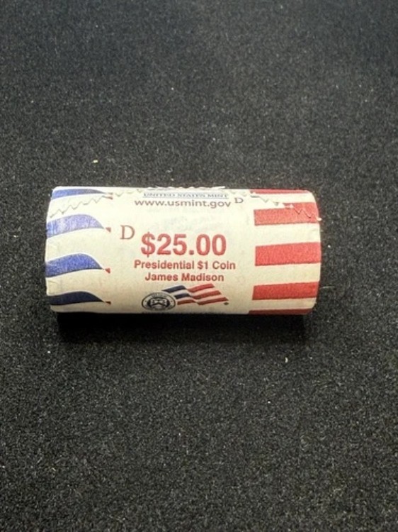 2008年 D・ジェームズ・モンロー アメリカ大統領記念ドル硬貨 米国造幣局 未開封ロール 25ドル UNC｜WORLD RESOURCE【QUEEN店】
