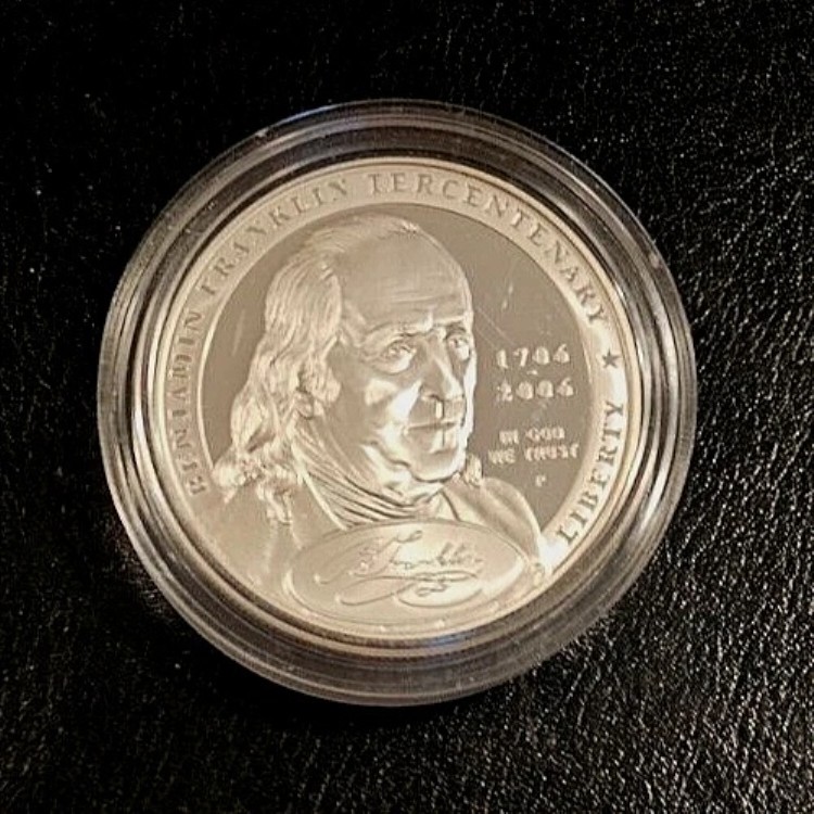 2006 P ベンジャミン フランクリン 300 周年記念銀ドル $1 BU/UNC｜WORLD RESOURCE【QUEEN店】