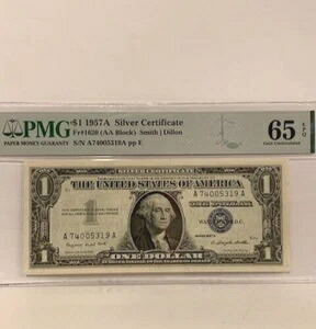 1957年 A 1ドル銀券 - PMG 65 EPQ｜WORLD RESOURCE【QUEEN店】
