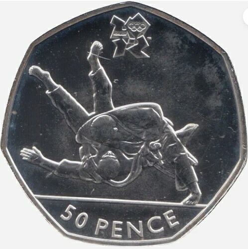 2012年オリンピック 50ペンス硬貨 .925 シルバー BUNC 柔道 ロンドンオリンピック ロイヤルミント｜WORLD RESOURCE【QUEEN店】 26,950円