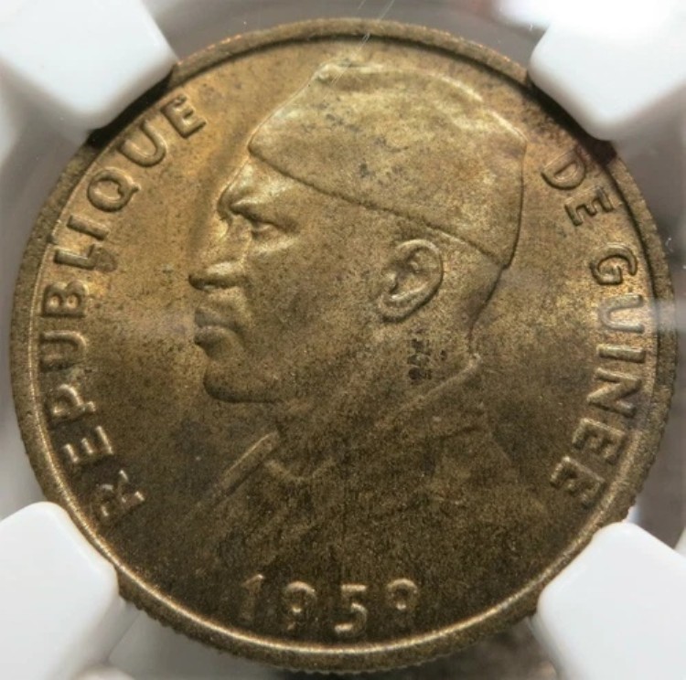 ギニア共和国 10フラン 1959 NGC MS 63 UNC Sekou Toure 希少 アフリカ トーン｜WORLD RESOURCE【QUEEN店】