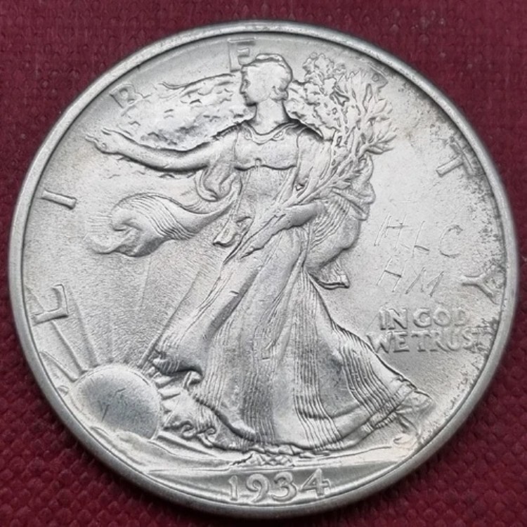1934年 D ウォーキング リバティ ハーフ ドル 50セント ハイグレード BU UNC 詳細 #60234｜WORLD RESOURCE【QUEEN店】