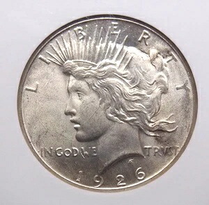 1926年 "P" ピース シルバー ダラー $1 NGC MS63 #023 BU Unc 未流通 ECC&C, Inc.|WORLD RESOURCE【QUEEN店】