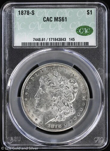 1878-S 1ドル モルガン銀貨 CAC MS 61 | 未流通 UNC|WORLD RESOURCE【QUEEN店】