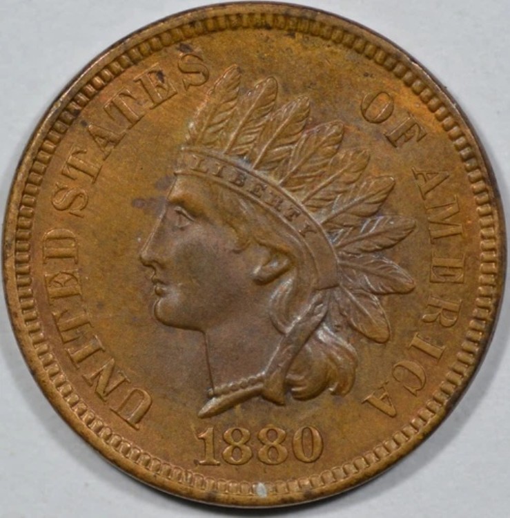1880年 1セント インディアン セント、未流通 UNC MS PQ+|WORLD RESOURCE【QUEEN店】