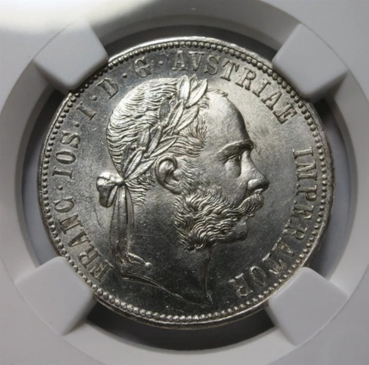 オーストリア ハンガリー エンパイア 1 フローリン 1878 NGC UNC Det シルバー ウィーン イーグル グルデン｜WORLD RESOURCE【QUEEN店】
