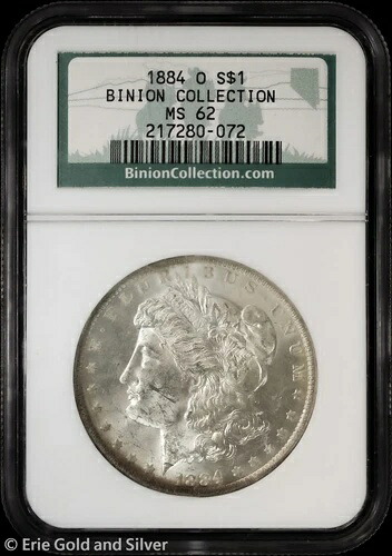 1884-O 1ドル モルガン銀貨 NGC MS 62 | ビニオンコレクション 未流通 UNC｜WORLD RESOURCE【QUEEN店】