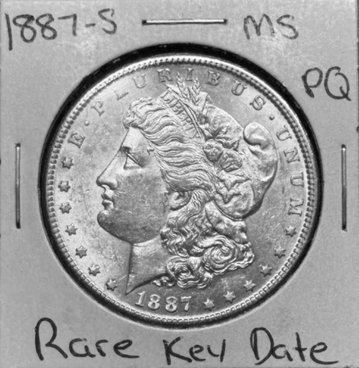 1887-S モルガン・ダラー 希少キーデイト米国造幣局銀貨 PQ Unc MS｜WORLD RESOURCE【QUEEN店】