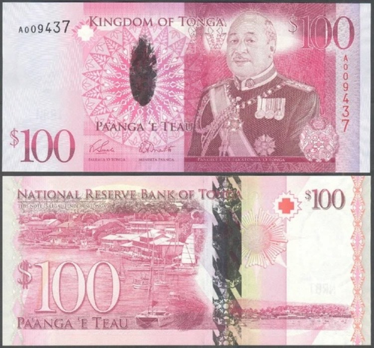 Tonga 100 Pa'anga ND(2008) P43 UNC - ハイブリッドポリマー｜WORLD RESOURCE【QUEEN店】