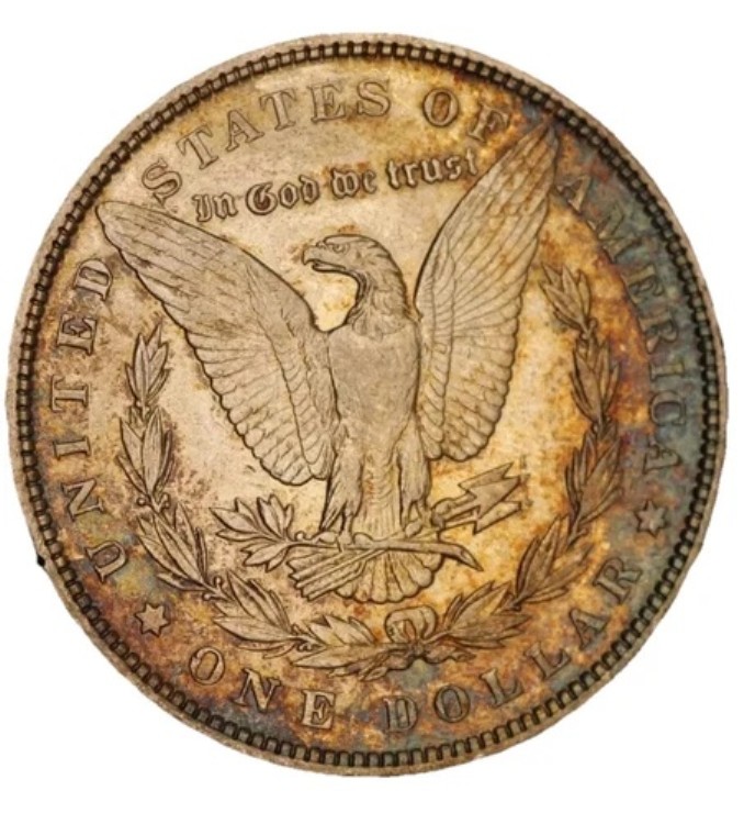 1889年 モルガン銀貨 UNC BU トーニング レインボーチョイス BU｜WORLD RESOURCE【QUEEN店】