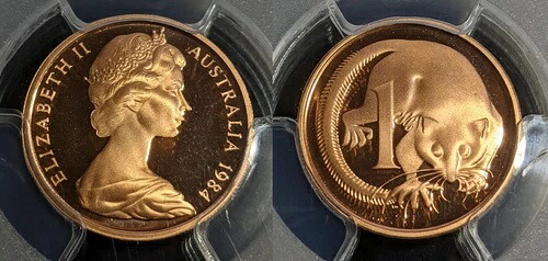 1984年 プルーフ 1セント 1セント オーストラリア PCGS PR68DCAM FDC UNC #2887｜WORLD RESOURCE【QUEEN店】