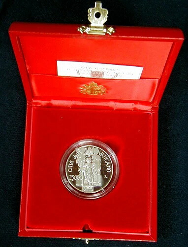 2001年バチカン希少銀貨 UNC プルーフ 5000 リラ パスクア 公式ボックス入り｜WORLD RESOURCE【QUEEN店】