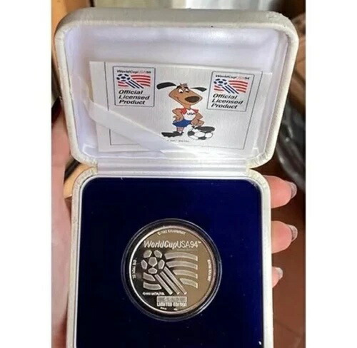 1オンス オンス 1994 FIFAワールドカップ USA シルバー 純銀 999プルーフ UNC-|WORLD RESOURCE【QUEEN店】