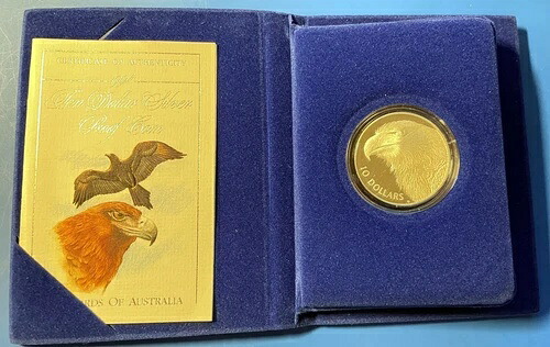 オーストラリア 1994 $10 QEII イーグル KM-223 シルバー (.925) BUNC プルーフケース、箱、COA Bx｜WORLD RESOURCE【QUEEN店】