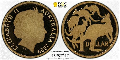 2009年 プルーフ 1ドル $1 オーストラリア PCGS PR69DCAM FDC UNC #2754｜WORLD RESOURCE【QUEEN店】