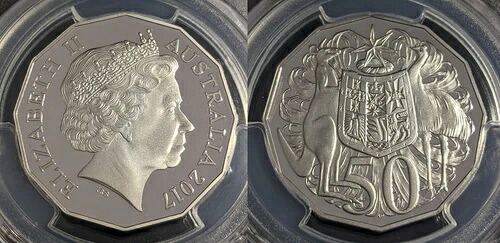 2017年 プルーフ フィフティセント 50セント オーストラリア PCGS PR70DCAM FDC UNC #2439｜WORLD RESOURCE【QUEEN店】