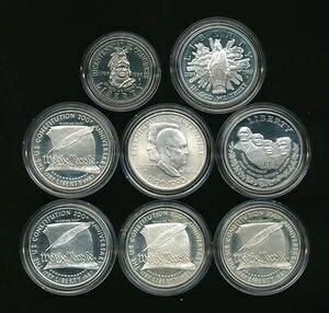 ロット - 8枚の米国記念プルーフ＆UNCシルバードルとクラッドハーフドルr｜WORLD RESOURCE【QUEEN店】 61,105円