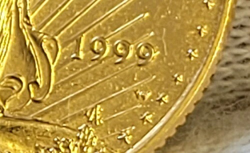 1999 -W 10 ドル ゴールド イーグル 未完成 プルーフ ダイ 低グレード UNC。|WORLD RESOURCE【QUEEN店】