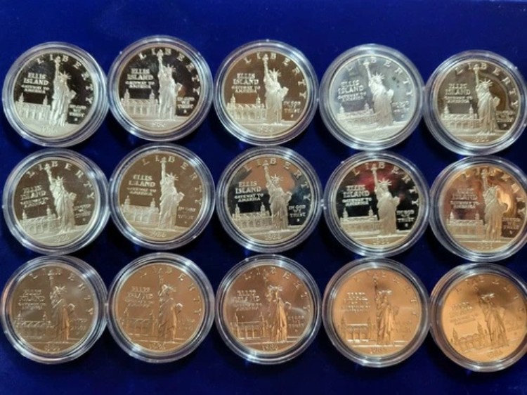 ?(15) 1986年 自由の女神記念 1ドル銀貨 プルーフ&UNC|WORLD RESOURCE【QUEEN店】