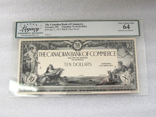 カナダ カナダ商業銀行 10ドル 1917年 顔認証 新品 64|WORLD RESOURCE【QUEEN店】