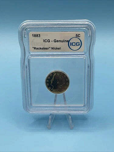 希少 1883 リバティ V "ラケッティア" ニッケル タイプ 1 セントなし ICG 正規品 *MINT UNC｜WORLD RESOURCE【QUEEN店】