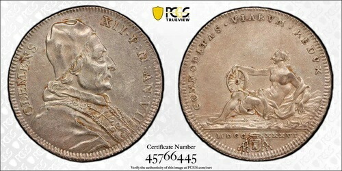 1736年製 テストン AU55 教皇庁 PCGS AUNC 希少 レア ストレートグレード B2619 AVII｜WORLD RESOURCE【QUEEN店】 138,050円