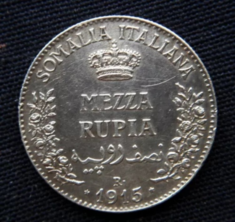 1915年 アフリカ ソマリア イタリア 希少銀貨 1/2ルピー aUNC 高価値・高品質｜WORLD RESOURCE【QUEEN店】