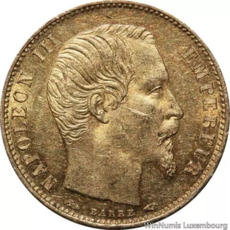 V0876 希少 フランス 5フラン ナポレオン3世 PM 1854 金貨 ゴールド スムーススライス AU UNC-｜WORLD RESOURCE【QUEEN店】