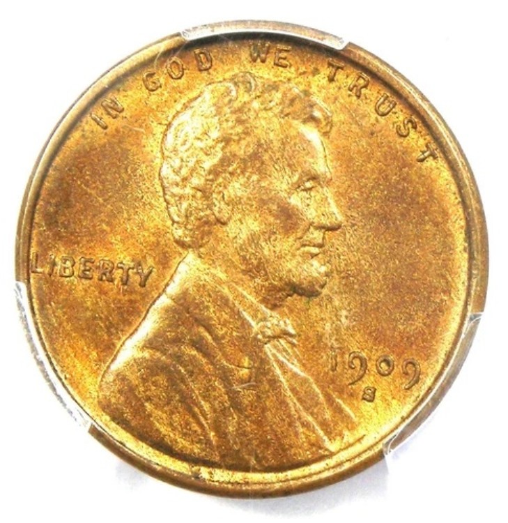 1909-S VDB リンカーン・ウィート・セント 1セント ペニー - PCGS 未流通詳細 (UNC MS)|WORLD RESOURCE【QUEEN店】