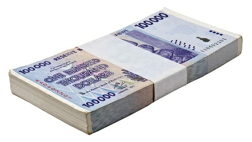 ジンバブエ 100,000ドル、2008年、P-75、中古&times;100枚バンドルパック｜WORLD RESOURCE【QUEEN店】