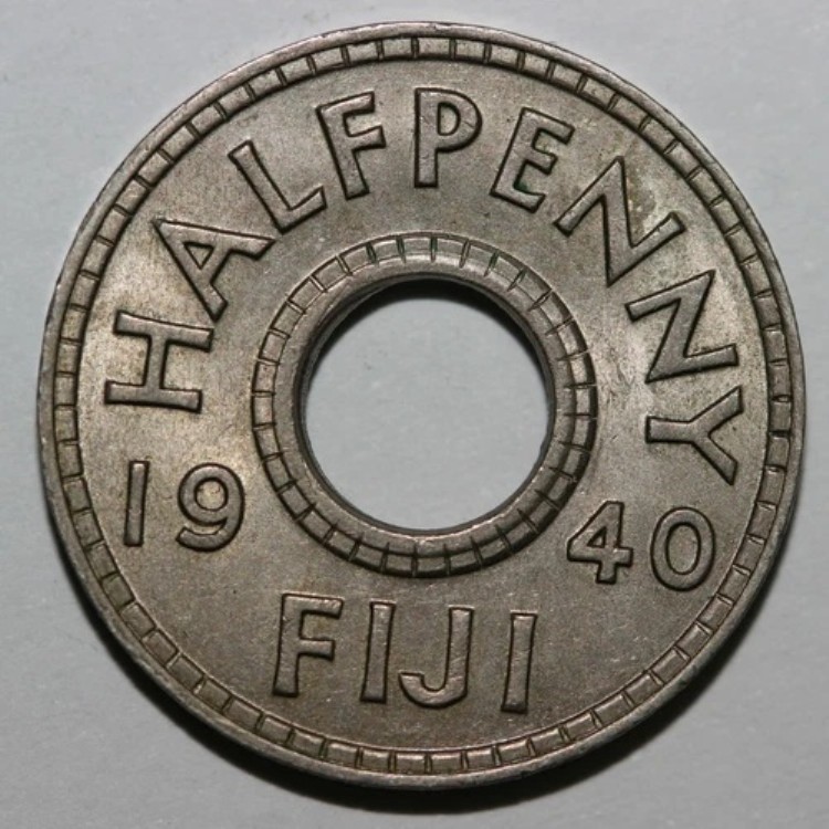 フィジー諸島 1940 KM# 14 1/2 ペニー 希少 低鋳造 24K UNC (3122161Z148)｜WORLD RESOURCE【QUEEN店】
