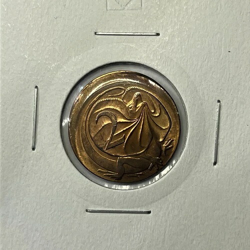1966年 2セント硬貨 UNC - ミスストライク 縁がカラーから外れて浮き上がったエラー - 希少｜WORLD RESOURCE【QUEEN店】