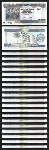 ブルンジ 500フラン 2011年、UNC、20 PCS連続LOT、P-45b|WORLD RESOURCE【QUEEN店】