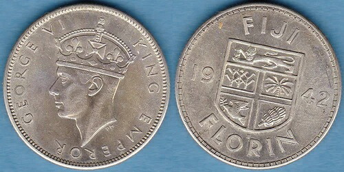 フィジー 1942年 S フローラン シルバー KM-13a UNC 限定25万枚 #108 - 米国販売者｜WORLD RESOURCE【QUEEN店】