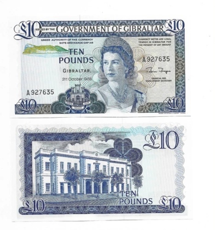 ジブラルタル 10ポンド 1986 UNC|WORLD RESOURCE【QUEEN店】