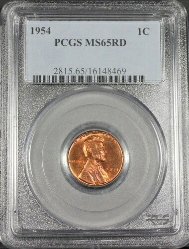 1954年 P リンカーン セント ウィートペニー PCGS MS65RD UNC MS 65 RD トーン # 16148469｜WORLD RESOURCE【QUEEN店】