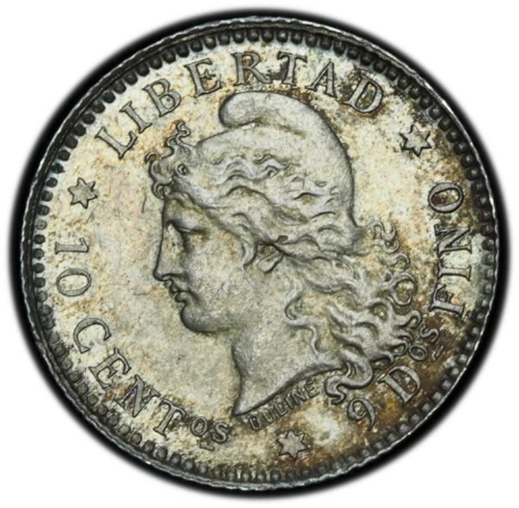 1882 アルゼンチン 10 センタボス UNC|WORLD RESOURCE【QUEEN店】