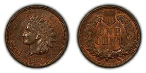 1903年 1セント インディアンヘッド スモールセント - 強い光沢 - UNC レッドブラウン - SKU-Y4722｜WORLD RESOURCE【QUEEN店】