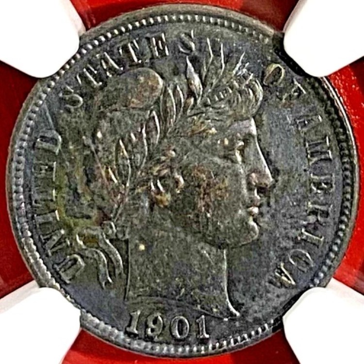 NGC-UNC! 1901年バーバーダイム｜WORLD RESOURCE【QUEEN店】 41,470円