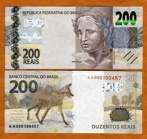 ブラジル、200レアル、2020年P-新、AA-プレフィックス、UNC｜WORLD RESOURCE【QUEEN店】 41,470円