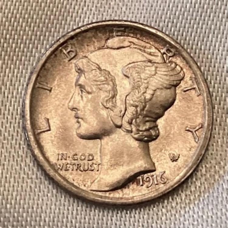 1916年 マーキュリーダイム 10セント - FB 未流通 Unc｜WORLD RESOURCE【QUEEN店】