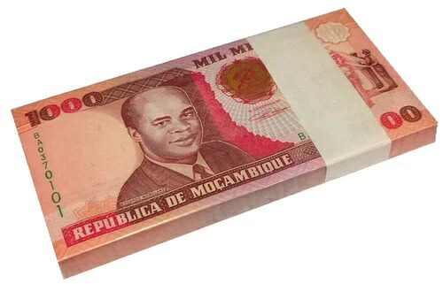 モザンビーク 1000 1,000 メティカイ 1991 P 135 UNC バンドル (100 枚) 100 個｜WORLD RESOURCE【QUEEN店】