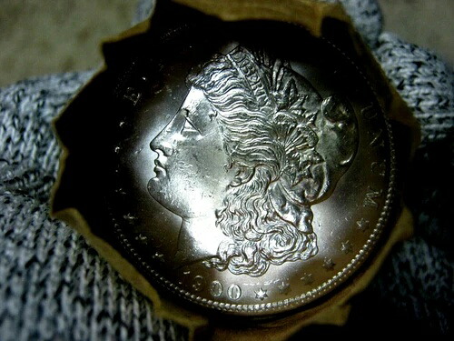 1900年代のブラストホワイトUncモルガンシルバーダラーは新品のロールから採掘され、グレードは｜WORLD RESOURCE【QUEEN店】