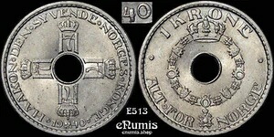 ノルウェー、ホーコン VII、1 クローネ 1940、バリアント、UNC|WORLD RESOURCE【QUEEN店】