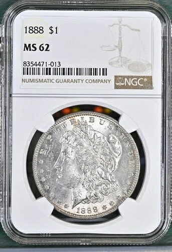 1888年 モルガン銀貨 NGC MS-62 明るい派手な白 BU UNC 1013｜WORLD RESOURCE【QUEEN店】