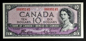 カナダ銀行 1954年 10ドル デビルズフェイス コイン - タワーズチョイス AU Ch# BC-32a|WORLD RESOURCE【QUEEN店】