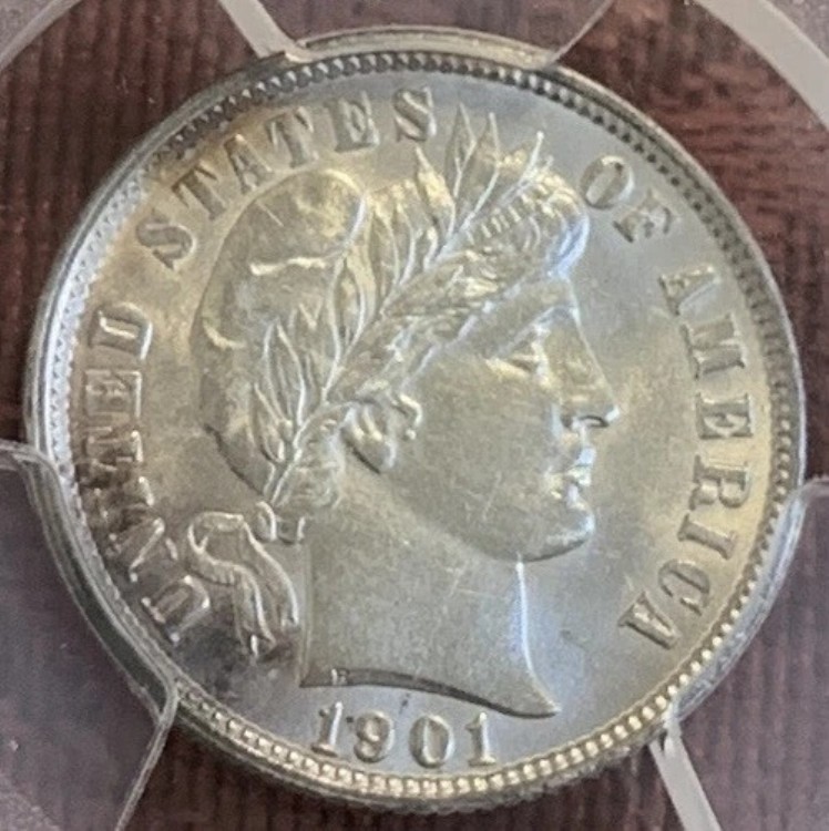 1901年バーバーダイム - PCGS UNC詳細｜WORLD RESOURCE【QUEEN店】 44,880円