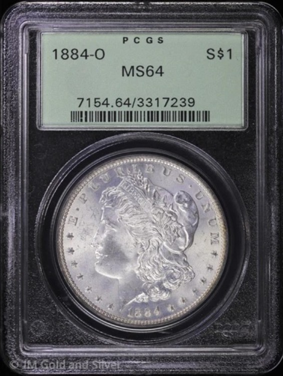 1884-O 1ドル モルガン銀貨 PCGS MS 64 | OGH 未流通 UNC BU｜WORLD RESOURCE【QUEEN店】