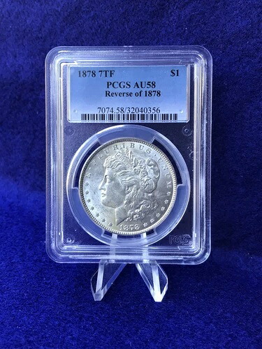 1878 7TF テールフェザー リバース 1878 モーガンドル 1ドル *PCGS AU58 チョイス アバウト UNC|WORLD RESOURCE【QUEEN店】