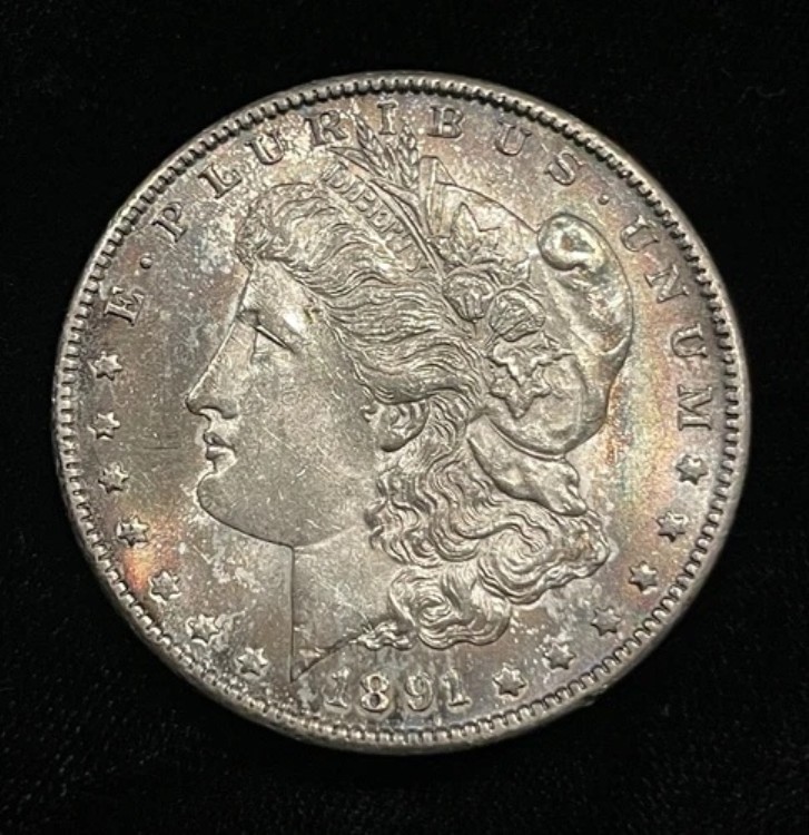 1891年Sモルガン・ダラーUNCの美しい色調のベター・デート｜WORLD RESOURCE【QUEEN店】